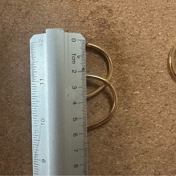 Gold Spiral Hoops Earrings - Anthropologie - Picture 4 of 5